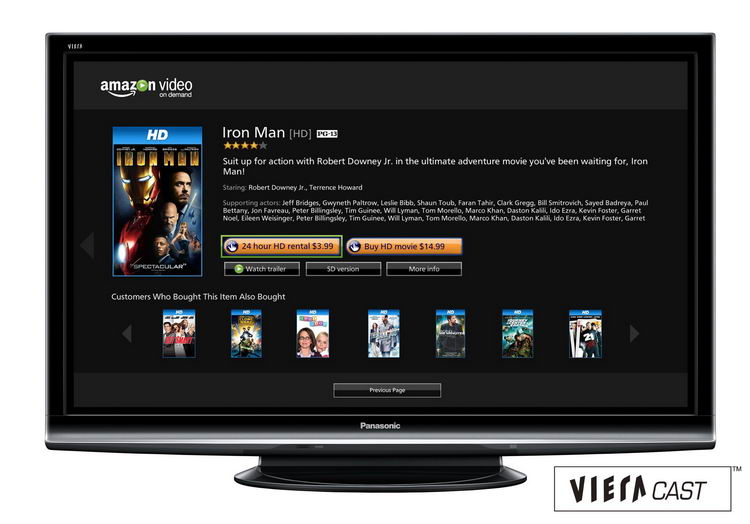 Телевизор Panasonic TC-P50G10 с функцией VIERA Cast и Amazon VOD